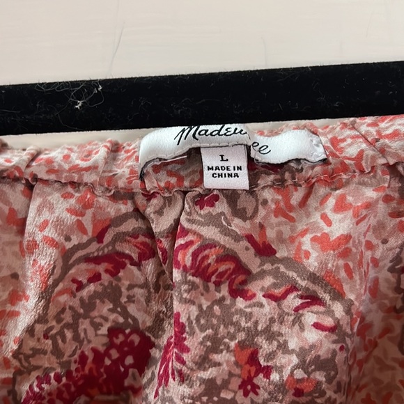 Madewell Silk Off-the-Shoulder Crop L - Picture 3 of 4
